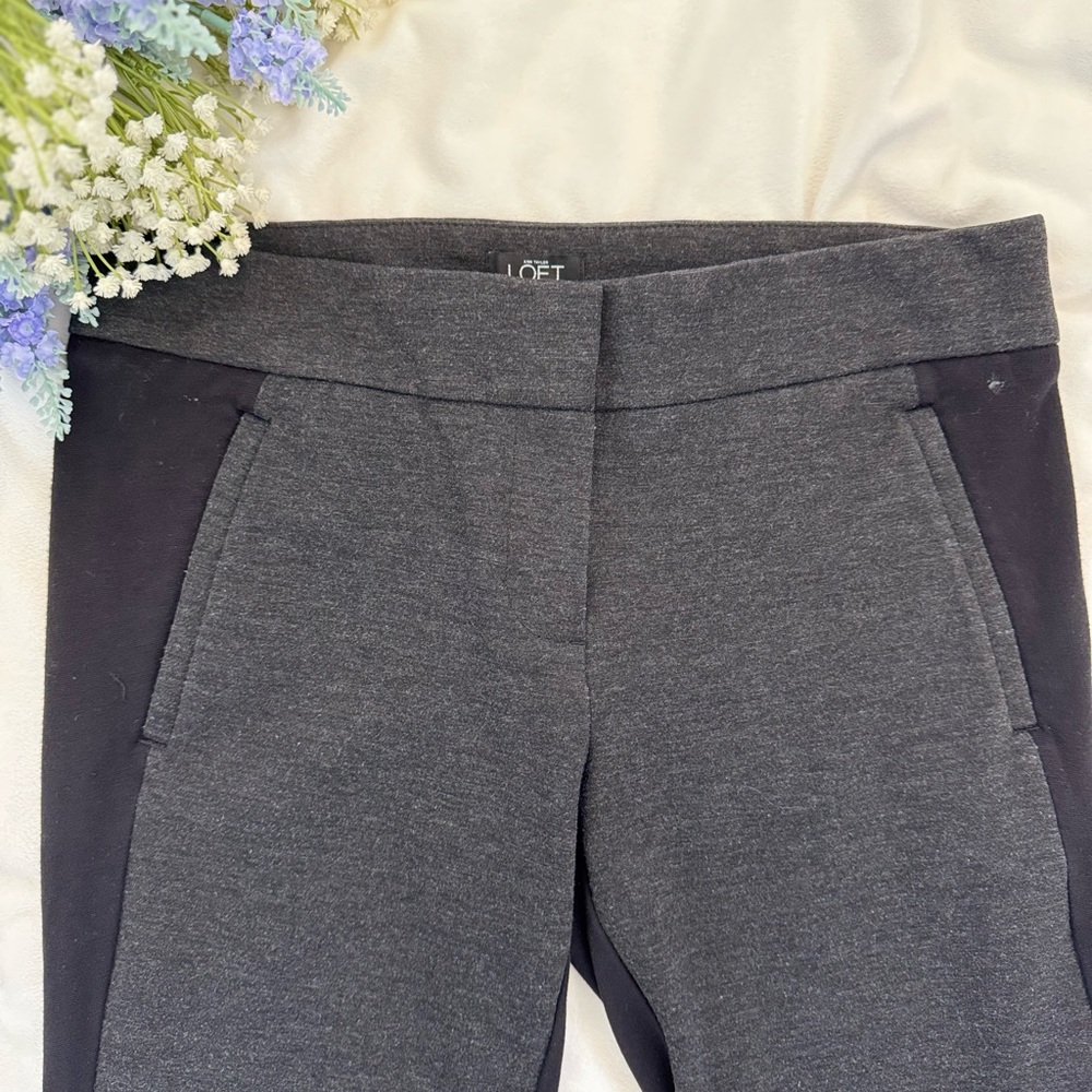 LOFT Charcoal and Black Trousers